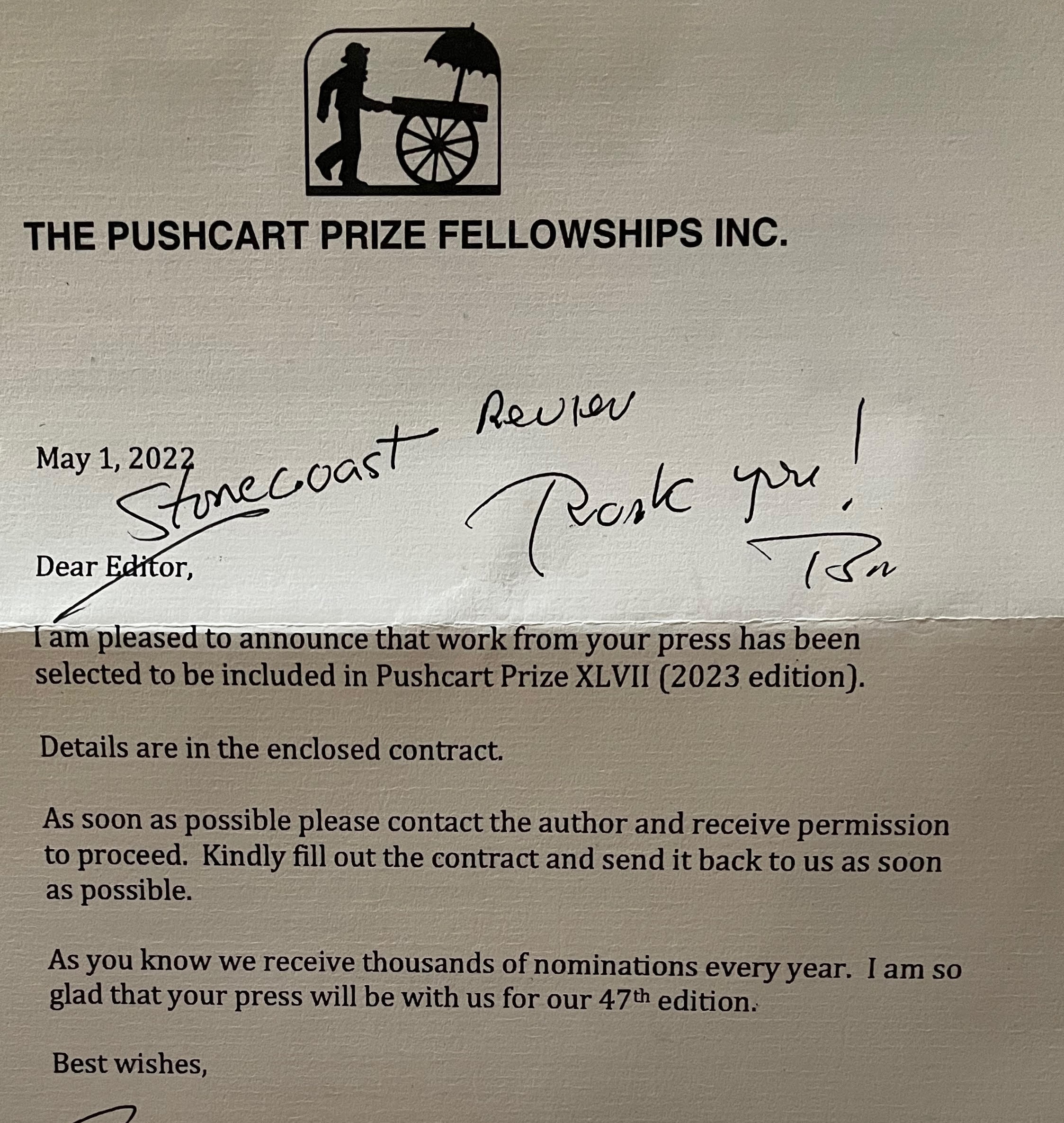 The Pushcart Prize Volume XLVII
